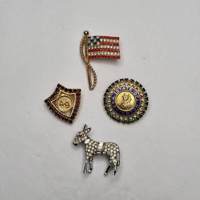 Vintage Rhinestone Brooches and Pins