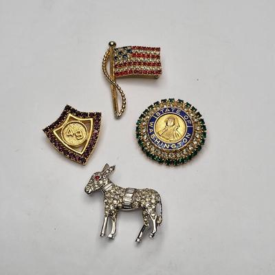 Vintage Rhinestone Brooches and Pins