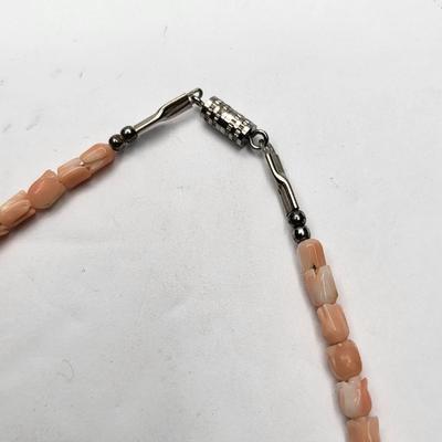 Coral Colored Bakelite? Coral Tulip Necklace & Vintage Ballerina Scarf