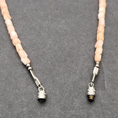Coral Colored Bakelite? Coral Tulip Necklace & Vintage Ballerina Scarf