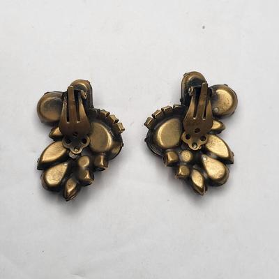 Antique Jewelry Includes Sterling Copper Rhinestone Gold