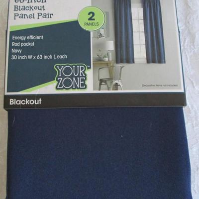 Black out curtains 63" x 30"