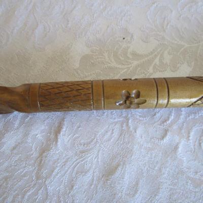 Boar walking stick wood cane