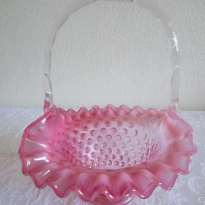 Fenton Easter cranberry basket