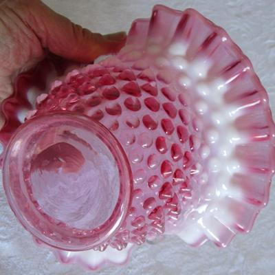 Fenton Easter cranberry basket