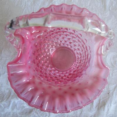 Fenton Easter cranberry basket