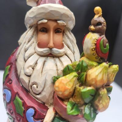(3) 1990's Jim Shore Christmas Figurines Santas & Snowman