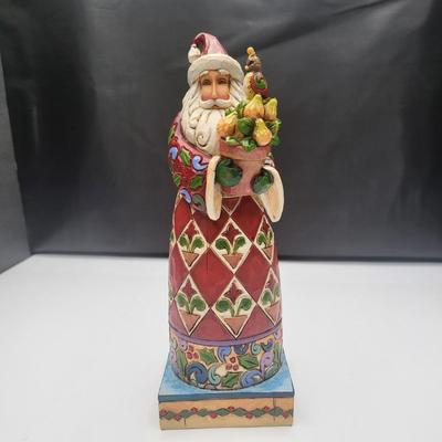 (3) 1990's Jim Shore Christmas Figurines Santas & Snowman