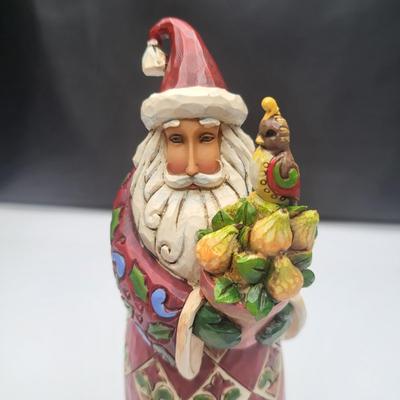 (3) 1990's Jim Shore Christmas Figurines Santas & Snowman