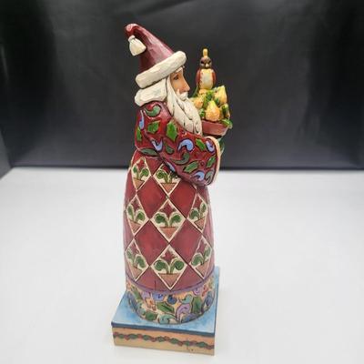 (3) 1990's Jim Shore Christmas Figurines Santas & Snowman