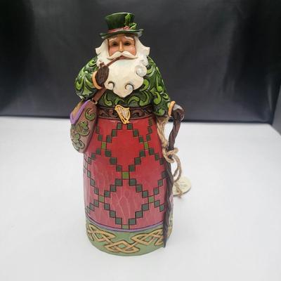 (3) 1990's Jim Shore Christmas Figurines Santas & Snowman