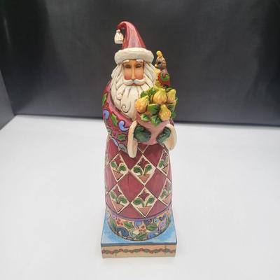 (3) 1990's Jim Shore Christmas Figurines Santas & Snowman