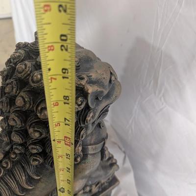 Large Extreme Quality Solid Concrete Foo Dragon Dog Statue