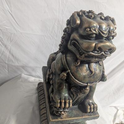 Large Extreme Quality Solid Concrete Foo Dragon Dog Statue