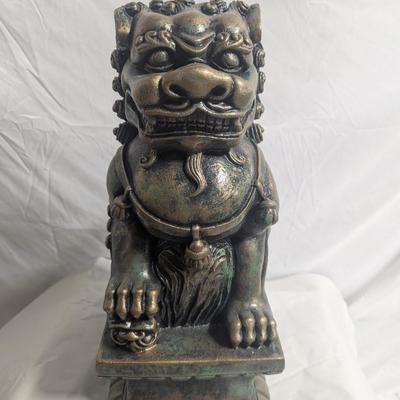 Large Extreme Quality Solid Concrete Foo Dragon Dog Statue