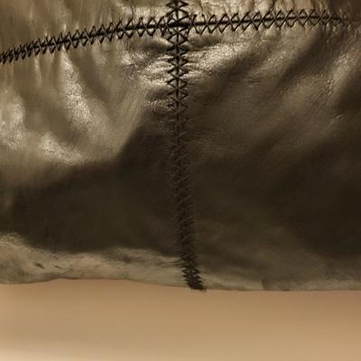 Badgley Mischka Distressed Black Leather Handbag