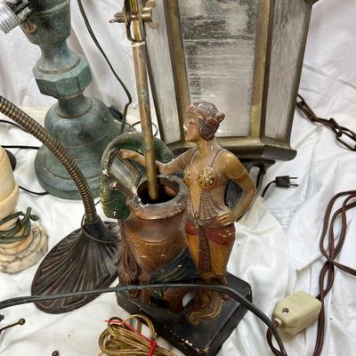 Antique lamp lighting lot