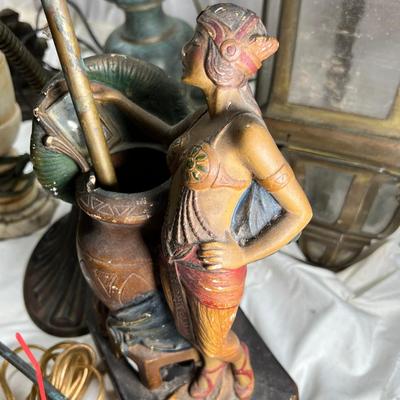 Antique lamp lighting lot