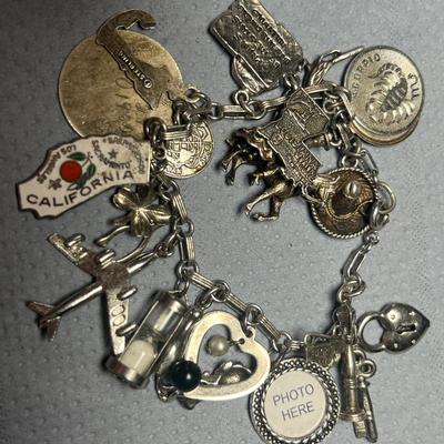 Sterling silver charm bracelet