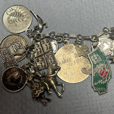 Sterling silver charm bracelet