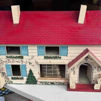 Vintage Doll House w/ Furniture and Décor Pieces