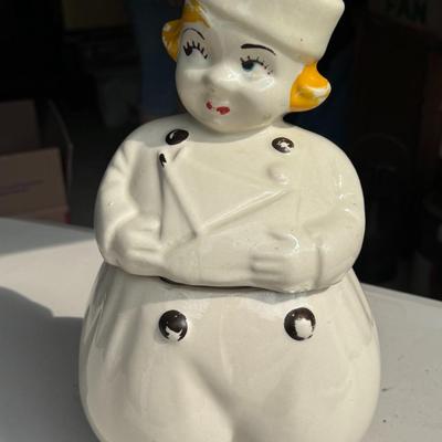American Bisque Dutch Boy w/ Sailboat Cookie Jar