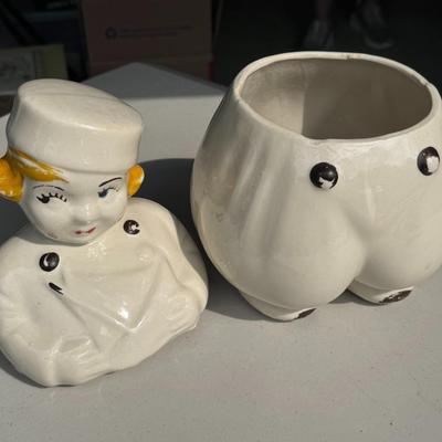 American Bisque Dutch Boy w/ Sailboat Cookie Jar