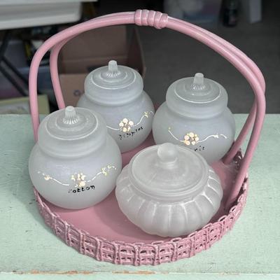 Vintage Baby Changing Table Accessory Set