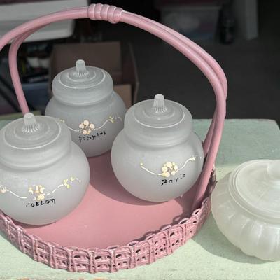 Vintage Baby Changing Table Accessory Set