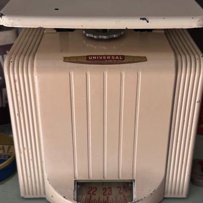 Vintage Universal Kitchen Scale and Tins Lot