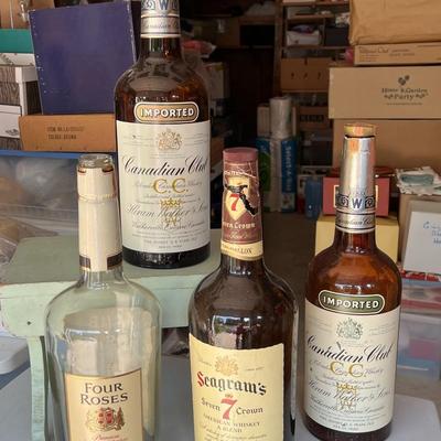 Vintage One Gallon Whiskey Bottles