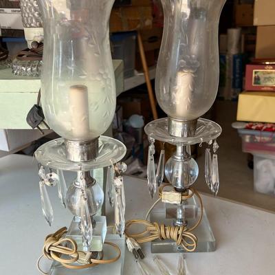 Glass Lamps Lot- 2 Sets