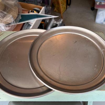 Vintage Galvenized Metal Lunchbox Set