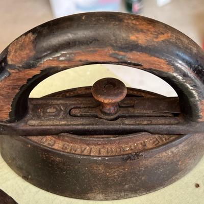 Antique Irons w/ Wood Handles