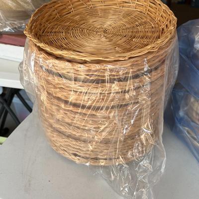 Wicker Trays and Plate Holders Lot