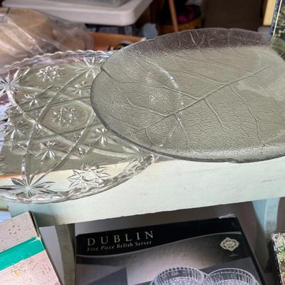 Glass Serving Plates Lot