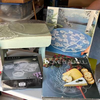 Glass Serving Plates Lot