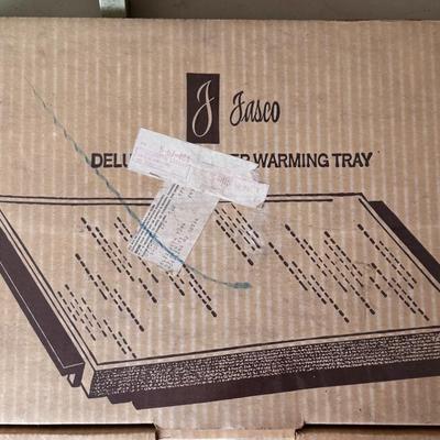 Vintage Jasco Deluxe Electric Food Warming Tray- Currier & Ives