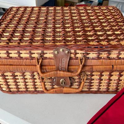 Grey Goose Picnic Basket w/ Wool Picnic Blanket