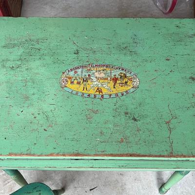 Antique Childrens Table and Chairs