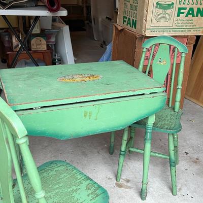 Antique Childrens Table and Chairs