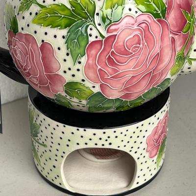 Rose Teapot w/ Tealight Warmer