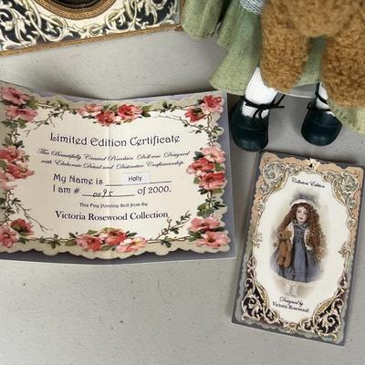 Victoria Rosewood Porcelain Doll- Holly