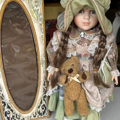 Victoria Rosewood Porcelain Doll- Holly