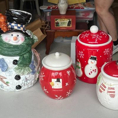 Snowmen Holiday Jar Lot