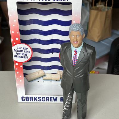 Corkscrew Bill Clinton Bottle Opener