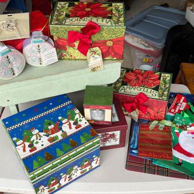 Holiday Gift Boxes/Bags Lot
