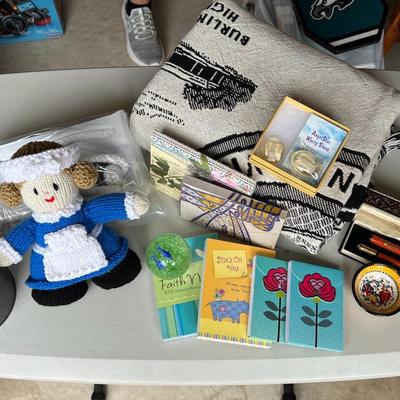Misc Lot w/ Notepads, Burlington County Throw, etc.