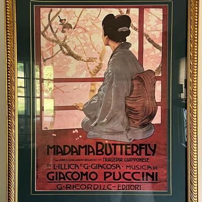 3 Prints of Operas by G. Puccini- 2 of 3 framed