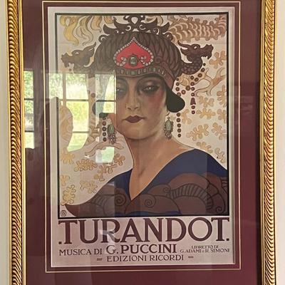 3 Prints of Operas by G. Puccini- 2 of 3 framed